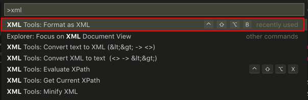 vscode xml tools